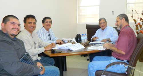 Da esquerda para direita: Cury, Farid, Melo, Martins Pedro e Jorge