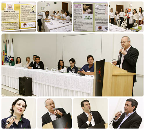 Fotos do seminário, na UPA, e das atividades no corredor do HU