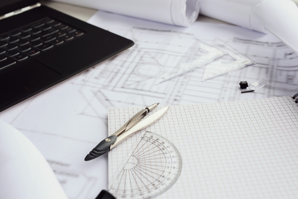 set of office supplies